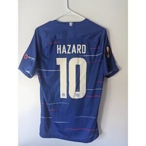 Chelsea Hazard 2018/19 Home Jersey Medium UEL Final Patched